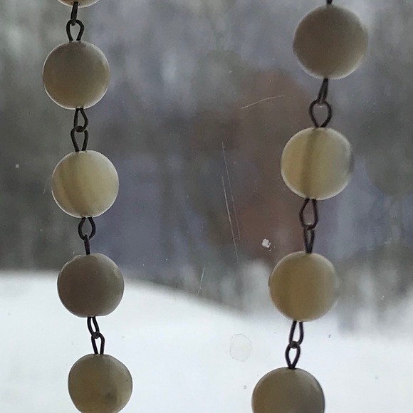 ANTIQUE MOP Beaded Necklace Opaline Translucent - Picture 5 of 8